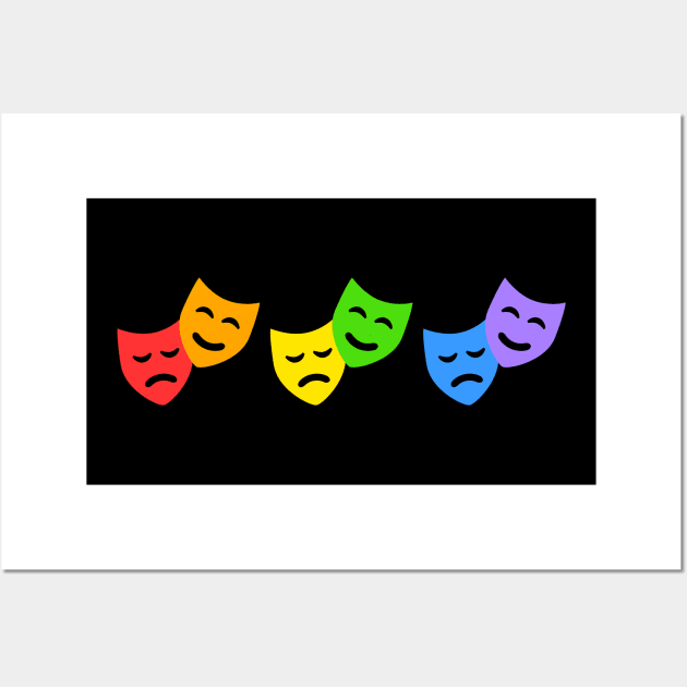 Theatre Pride Masks Wall Art by SandyJam